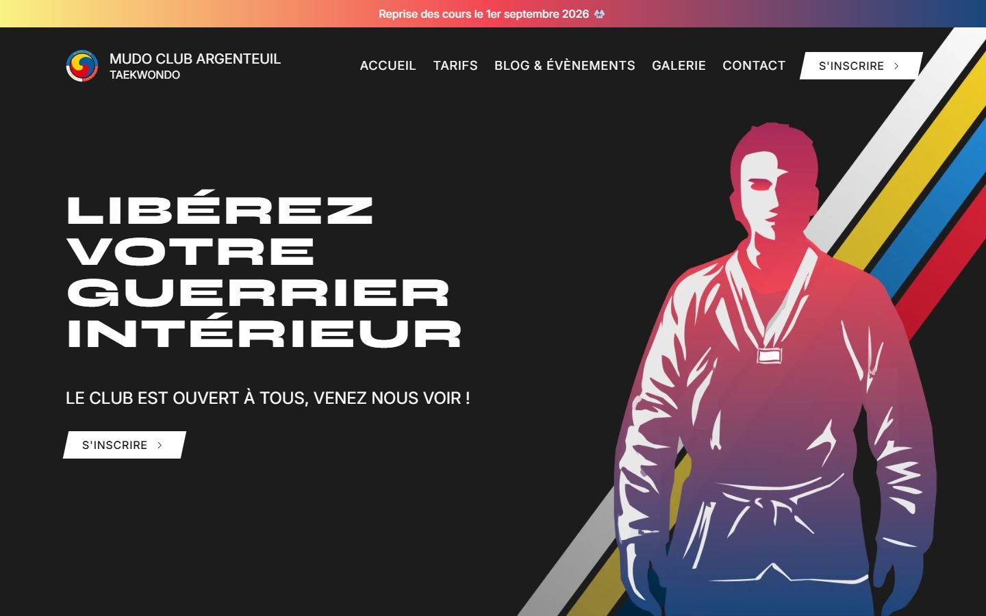 Page d'accueil du site Mudo Club Argenteuil